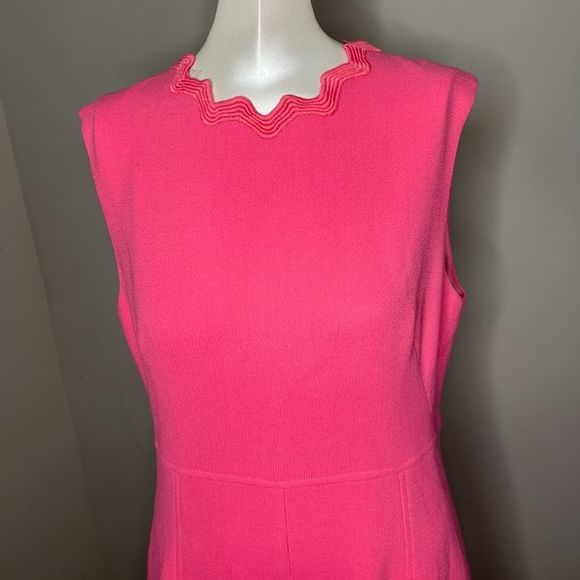 NWT Lela Rose Wave-Trimmed Stretch-Wool Dress Size 12 $1490 - Picture 8 of 13